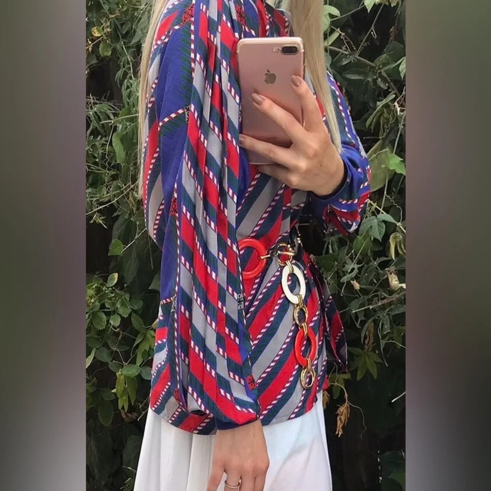 Colorful Striped Blouse - Picture 1 of 2